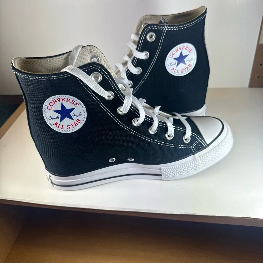 Converse Chuck Taylor All Star Wedge Platform Sneakers Women’s Size 8.5 - Picture 10 of 12